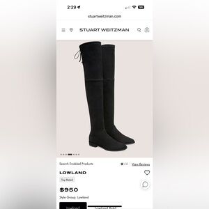 Stuart Weitzman lowland black suede boots